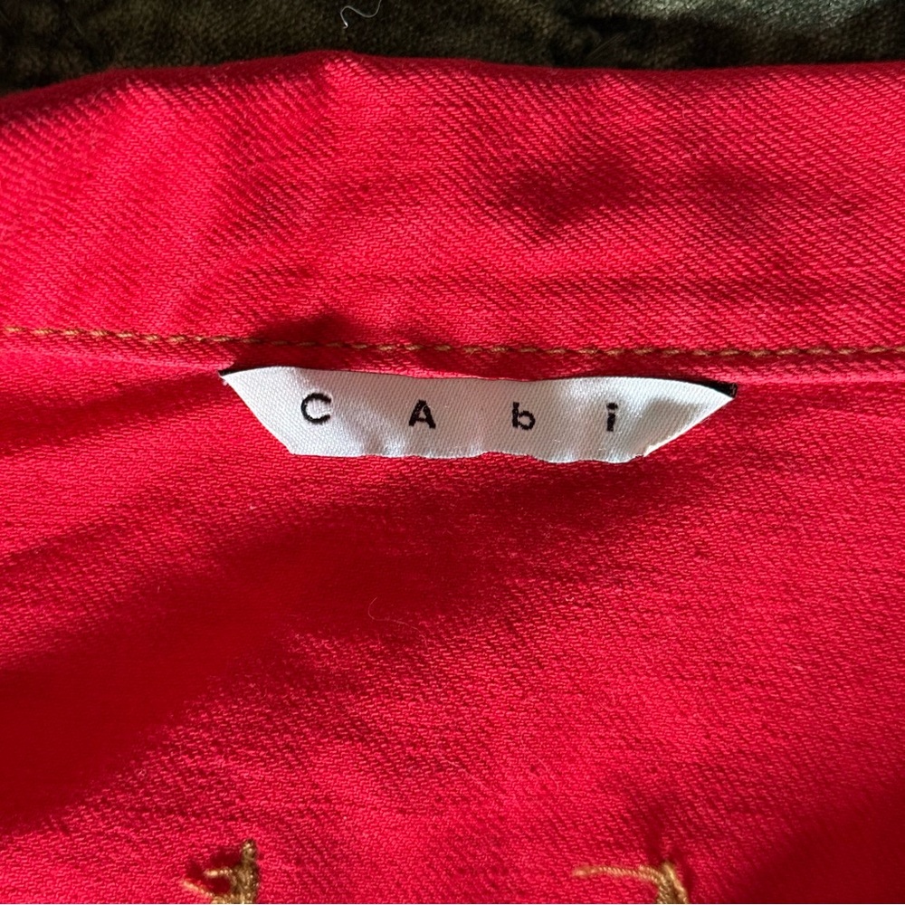 Cabi Red Denim Jacket - image 3